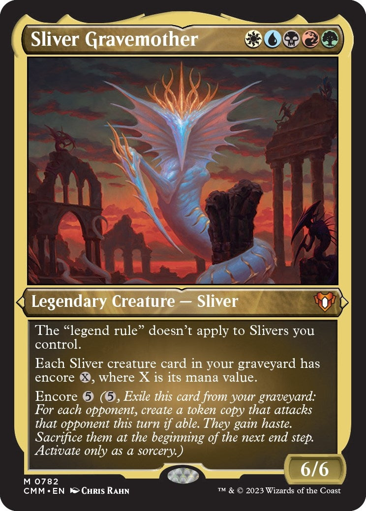 Image for Sliver Gravemother (Display Commander) (Foil Etched) - Thick Stock (782) [Commander Masters] - Magic: The Gathering