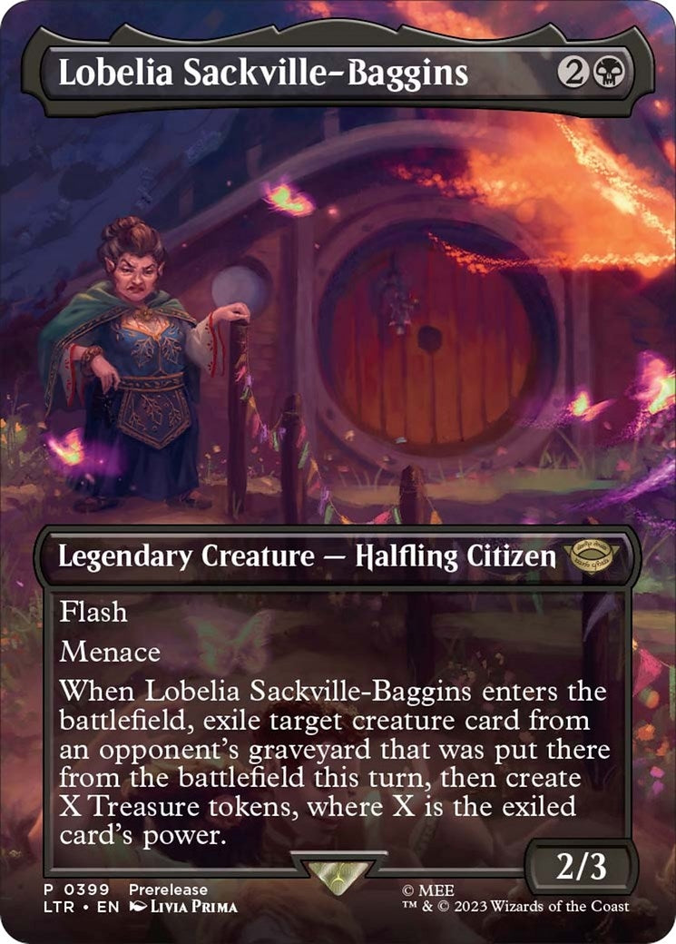 Image for Lobelia Sackville-Baggins (Borderless) (399) [Universes Beyond: The Lord of the Rings: Tales of Middle-earth] - Magic: The Gathering