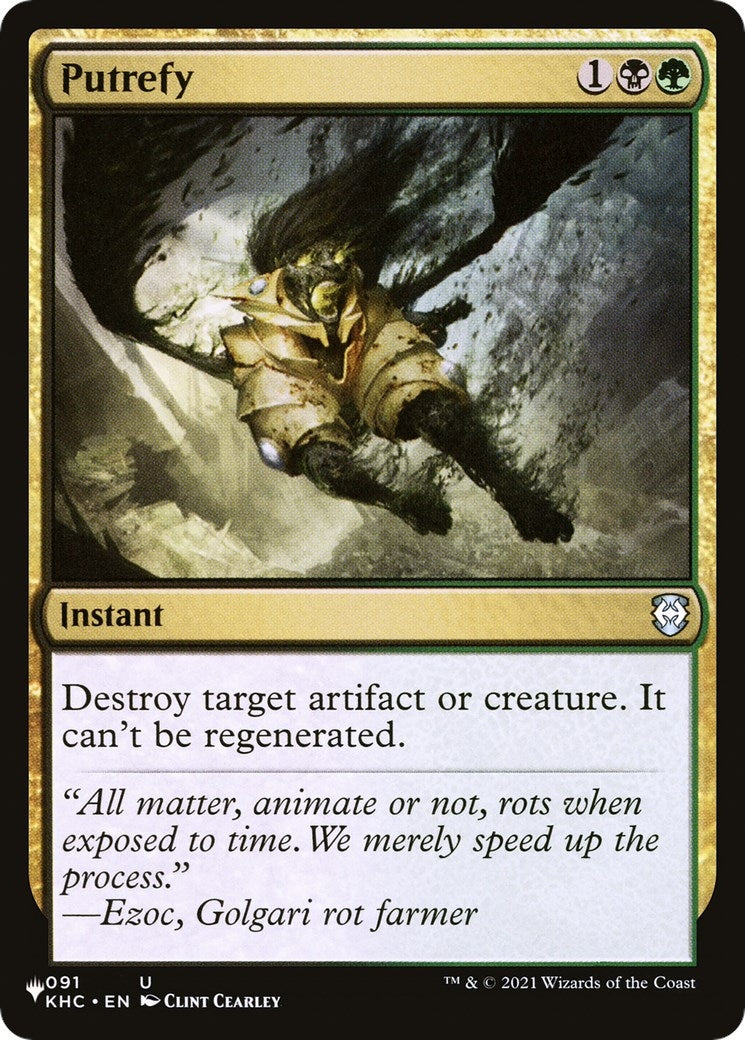 Image for Putrefy (KHC) (91) [The List Reprints] - Magic: The Gathering