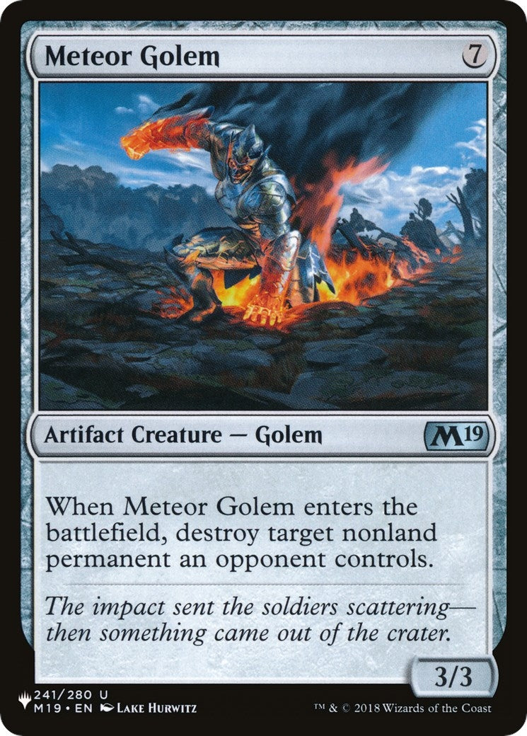Image for Meteor Golem (241) [The List Reprints] - Magic: The Gathering