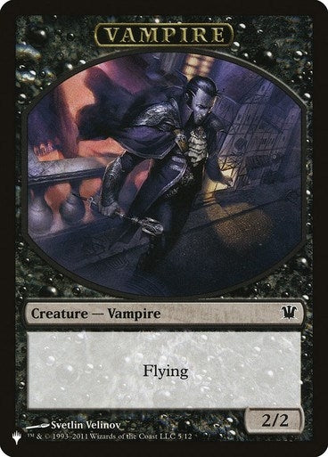 Image for Vampire // Zombie Double-sided Token (5 // 5) [The List Reprints] - Magic: The Gathering