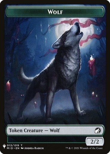 Image for Wolf // Vampire Double-Sided Token (13 // 1) [The List Reprints] - Magic: The Gathering