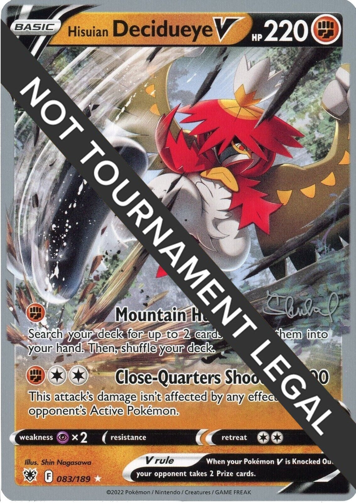 Image for Hisuian Decidueye V - 2022 (Ondrej Skubal) (083/189) [World Championship Decks] - Pokemon