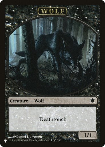Image for Wolf // Cat Double-Sided Token (6 // 11) [The List Reprints] - Magic: The Gathering