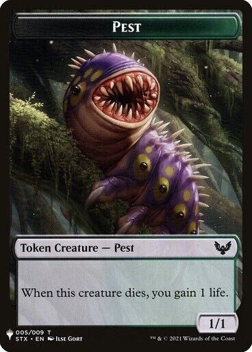 Image for Pest // Emblem - Lukka, Wayward Bonder Double-Sided Token (5 // 8) [The List Reprints] - Magic: The Gathering