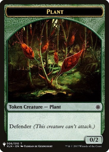 Image for Plant // Emblem - Chandra, Roaring Flame Double-Sided Token (6 // 14) [The List Reprints] - Magic: The Gathering