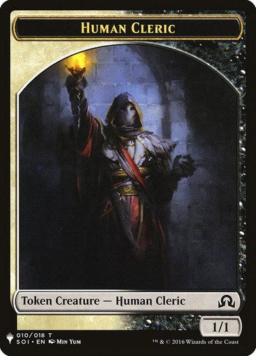 Image for Human Cleric // Emblem - Arlinn, Embraced by the Moon Double-Sided Token (10 // 18) [The List Reprints] - Magic: The Gathering