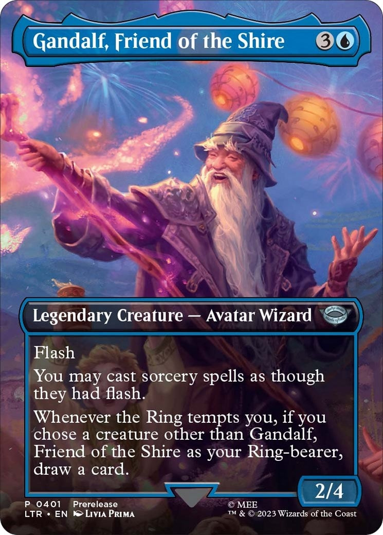 Image for Gandalf, Friend of the Shire (Borderless) (401) [Universes Beyond: The Lord of the Rings: Tales of Middle-earth] - Magic: The Gathering