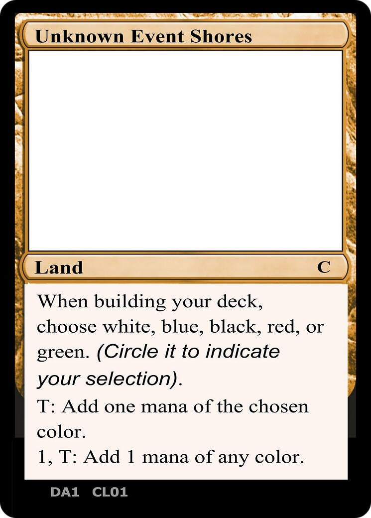 Image for Unknown Event Shores [Un-Known Event Playtest Cards] - Magic: The Gathering