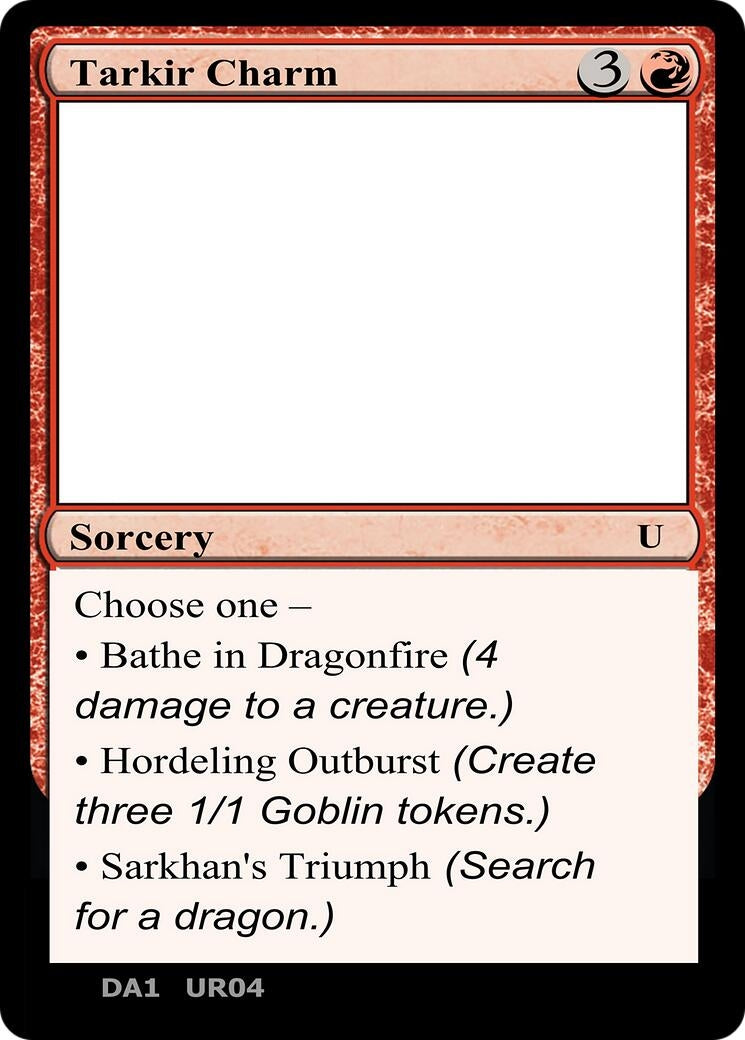 Image for Tarkir Charm [Un-Known Event Playtest Cards] - Magic: The Gathering