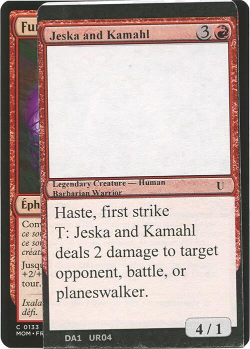 Image for Jeska and Kamahl [Un-Known Event Playtest Cards] - Magic: The Gathering