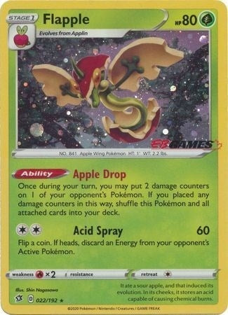 Image for Flapple - 022/192 (EB Games Exclusive) (022/192) [Miscellaneous Cards & Products] - Pokemon