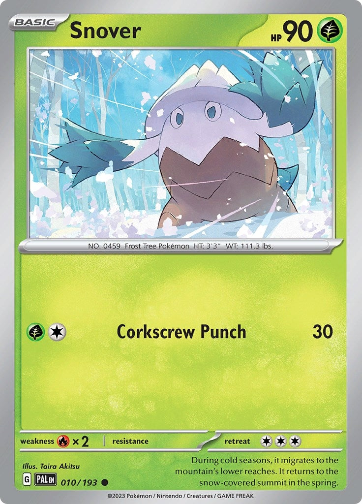 Image for Snover (010/193) [SV02: Paldea Evolved] - Pokemon
