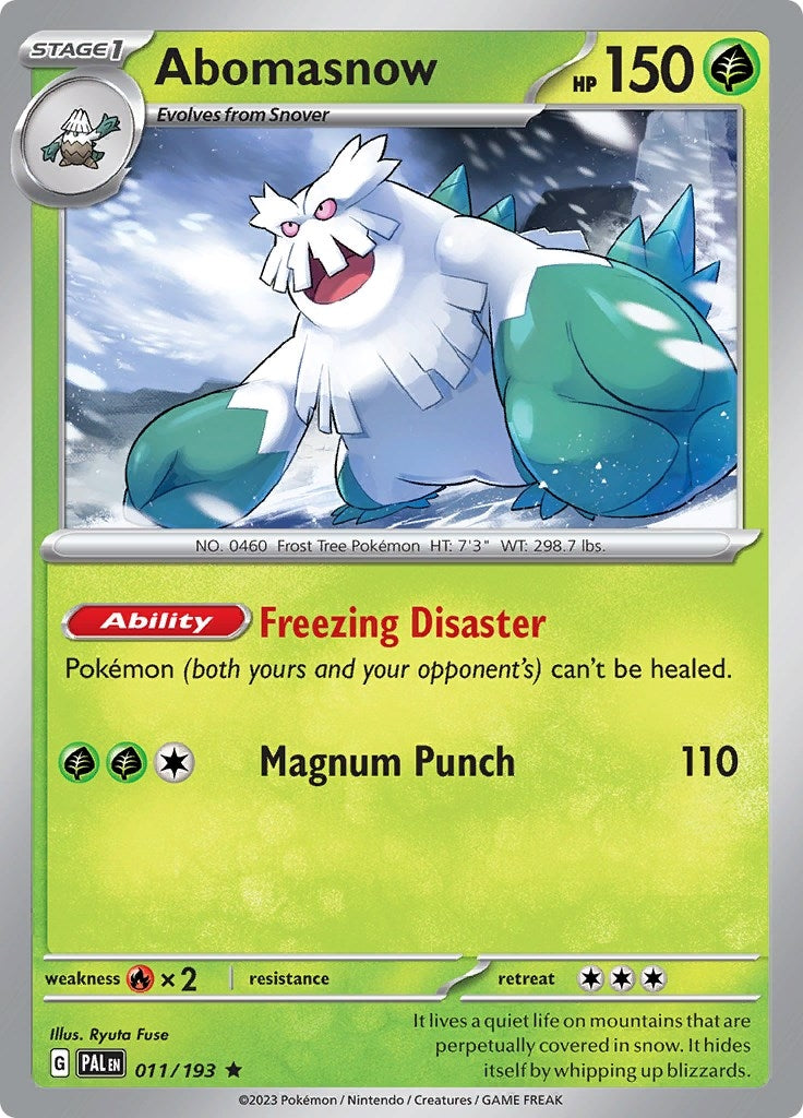 Image for Abomasnow (011/193) [SV02: Paldea Evolved] - Pokemon