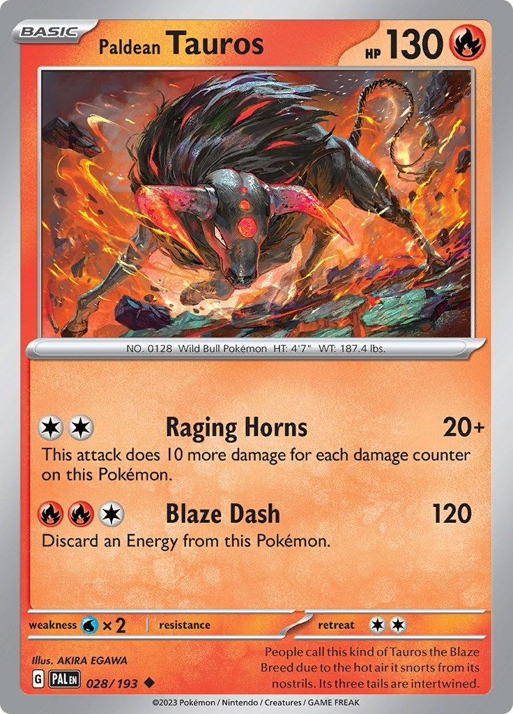 Image for Paldean Tauros (028/193) [SV02: Paldea Evolved] - Pokemon