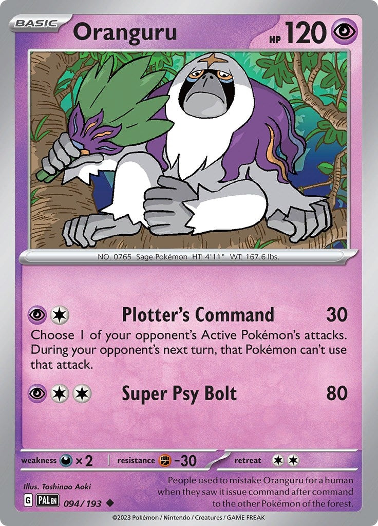Image for Oranguru (094/193) [SV02: Paldea Evolved] - Pokemon