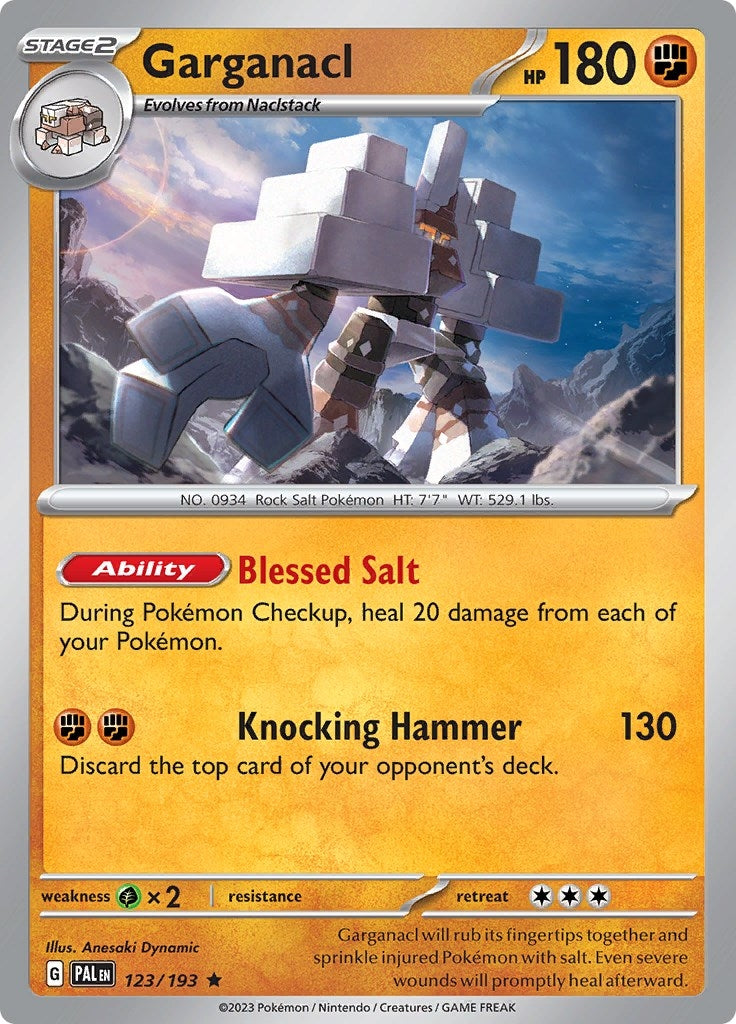 Image for Garganacl (123/193) [SV02: Paldea Evolved] - Pokemon