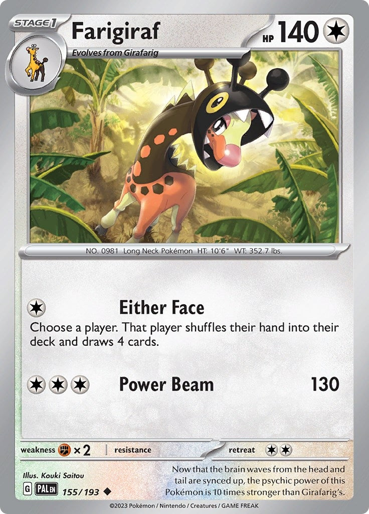 Image for Farigiraf (155/193) [SV02: Paldea Evolved] - Pokemon