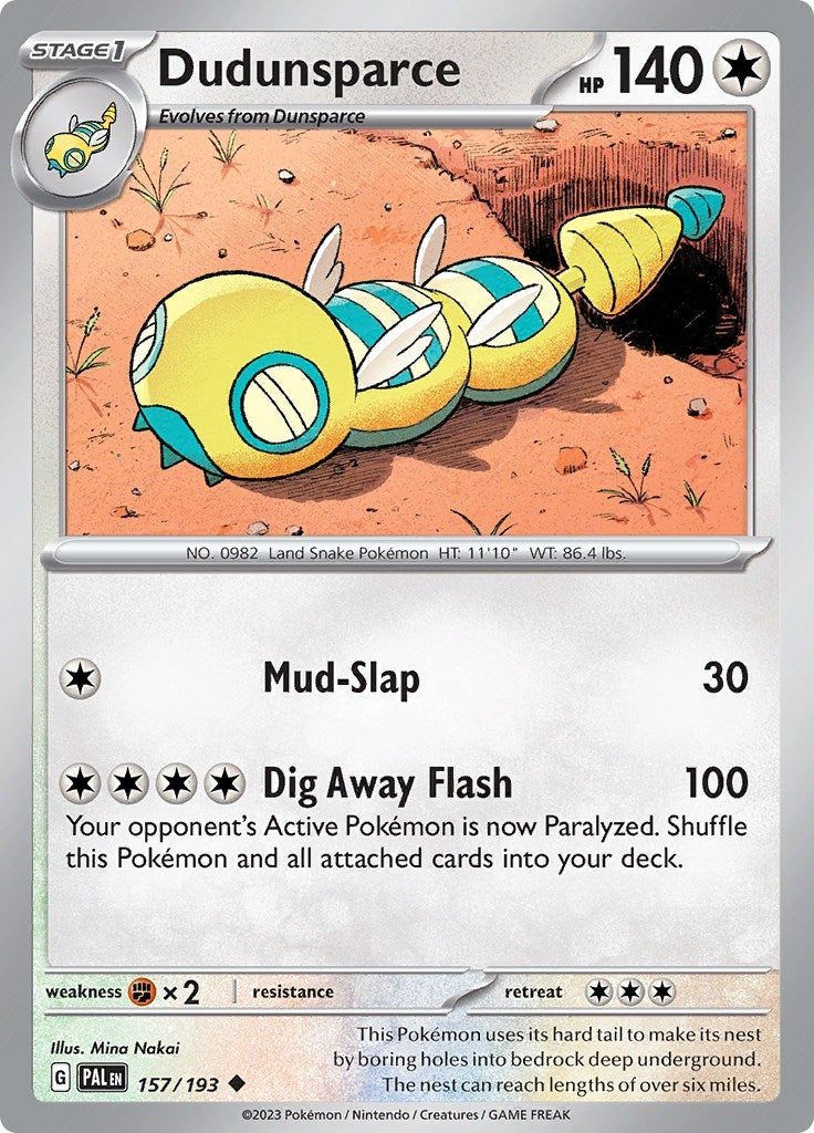 Image for Dudunsparce (157/193) [SV02: Paldea Evolved] - Pokemon
