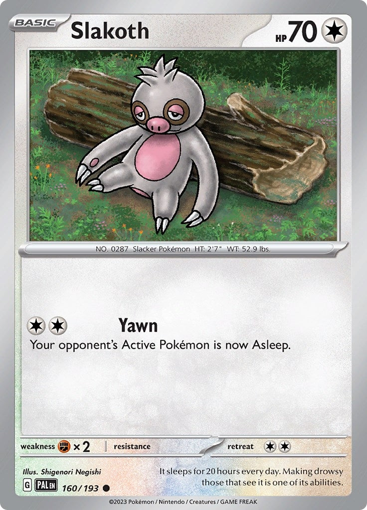 Image for Slakoth (160/193) [SV02: Paldea Evolved] - Pokemon