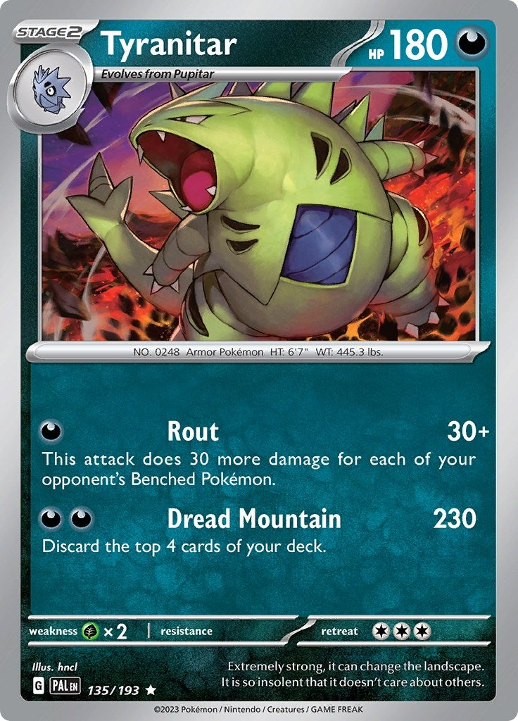 Image for Tyranitar (135/193) [SV02: Paldea Evolved] - Pokemon