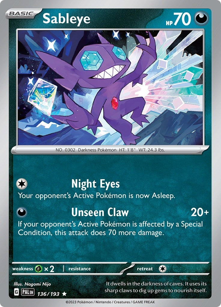 Image for Sableye (136/193) [SV02: Paldea Evolved] - Pokemon