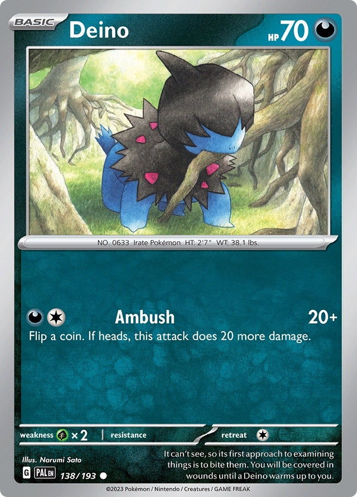 Image for Deino (138/193) [SV02: Paldea Evolved] - Pokemon
