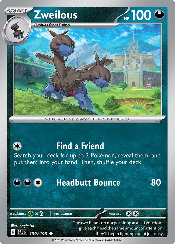 Image for Zweilous (139/193) [SV02: Paldea Evolved] - Pokemon