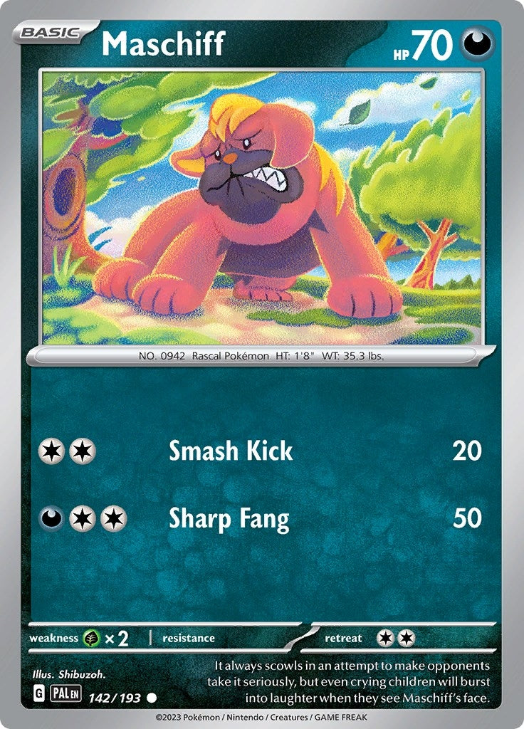 Image for Maschiff (142/193) [SV02: Paldea Evolved] - Pokemon