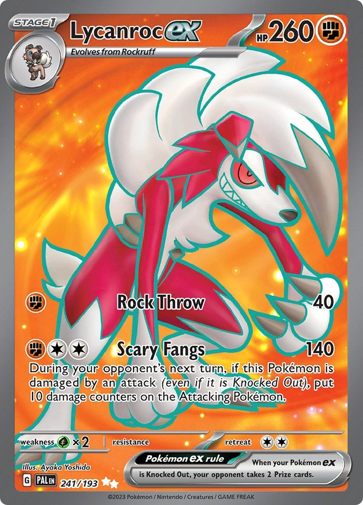 Image for Lycanroc ex (241/193) [SV02: Paldea Evolved] - Pokemon