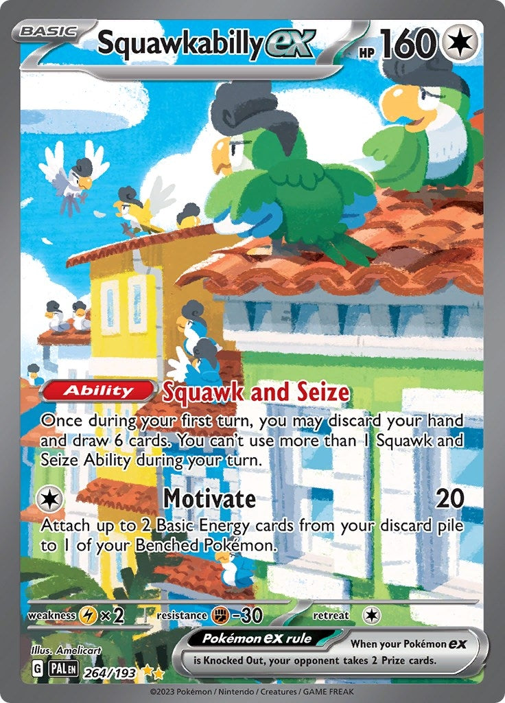Image for Squawkabilly ex (264/193) [SV02: Paldea Evolved] - Pokemon