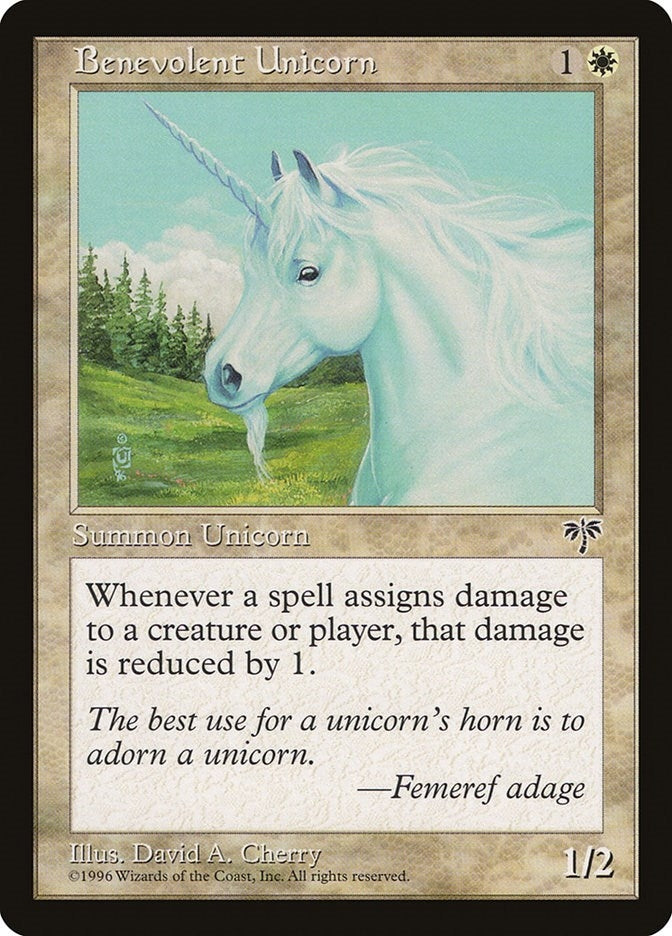 Image for Benevolent Unicorn [Mirage] - Magic: The Gathering