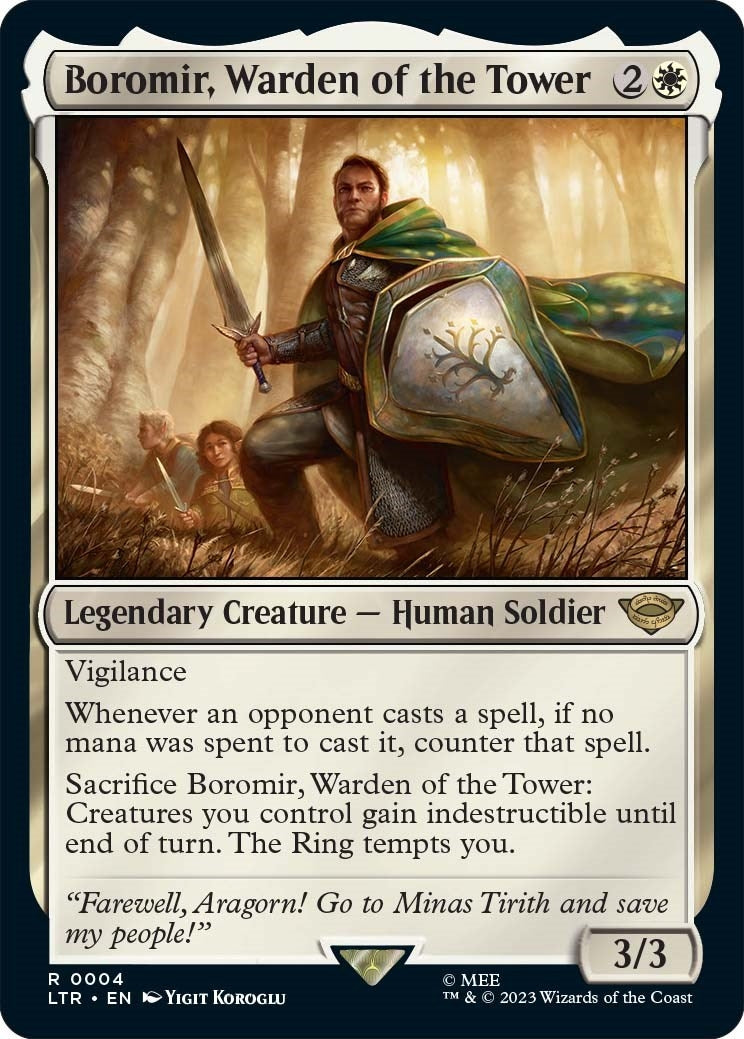 Image for Boromir, Warden of the Tower (4) [Universes Beyond: The Lord of the Rings: Tales of Middle-earth] - Magic: The Gathering