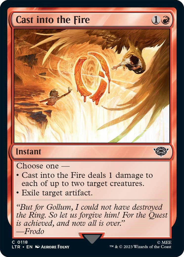 Image for Cast into the Fire (118) [Universes Beyond: The Lord of the Rings: Tales of Middle-earth] - Magic: The Gathering