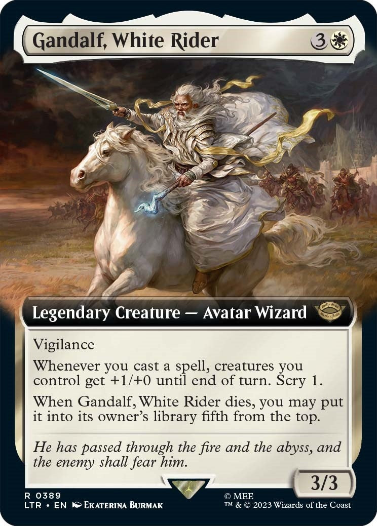 Image for Gandalf, White Rider (Extended Art) (389) [Universes Beyond: The Lord of the Rings: Tales of Middle-earth] - Magic: The Gathering