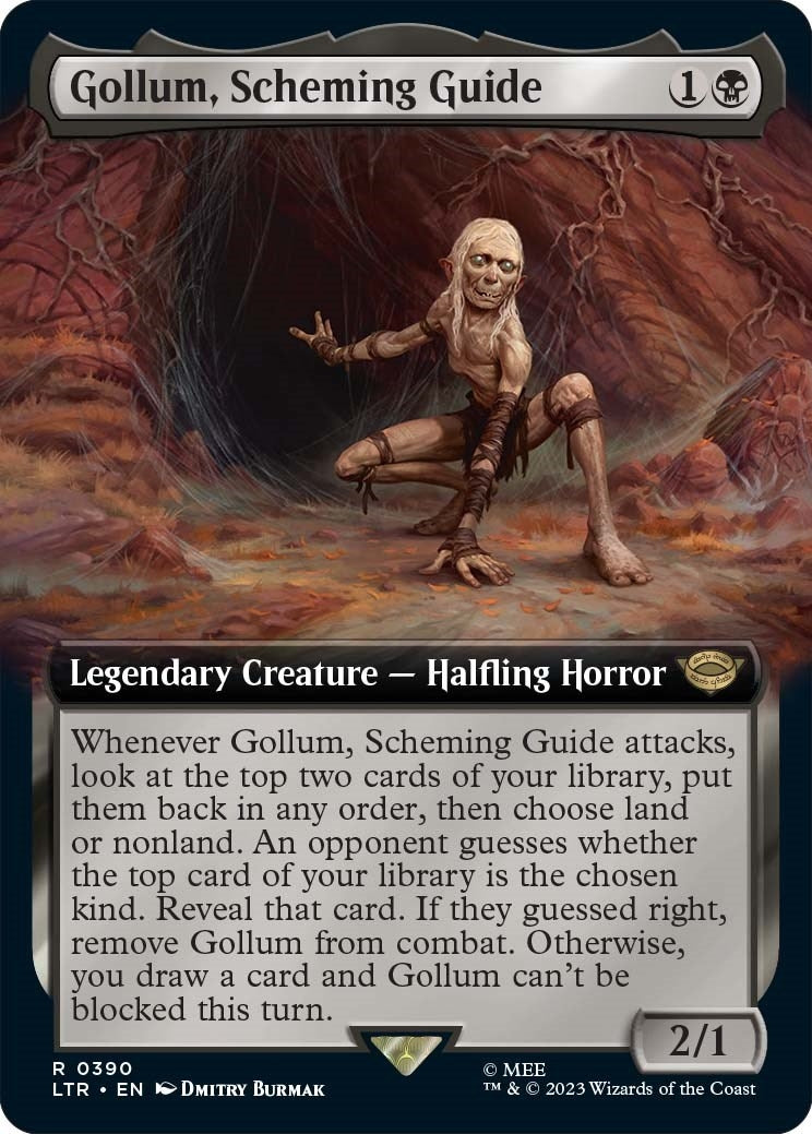 Image for Gollum, Scheming Guide (Extended Art) (390) [Universes Beyond: The Lord of the Rings: Tales of Middle-earth] - Magic: The Gathering
