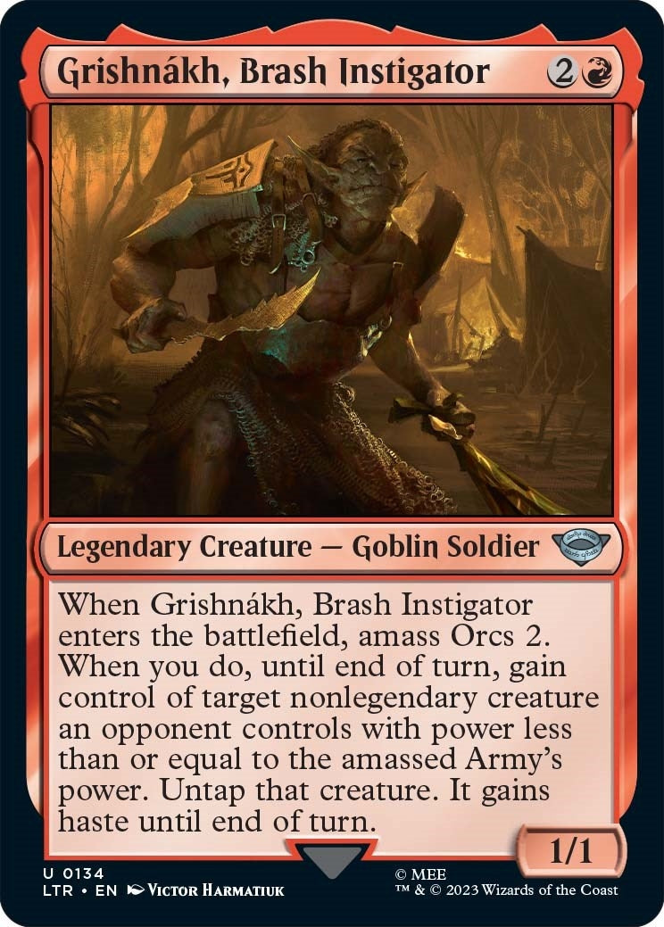 Image for Grishnakh, Brash Instigator (134) [Universes Beyond: The Lord of the Rings: Tales of Middle-earth] - Magic: The Gathering