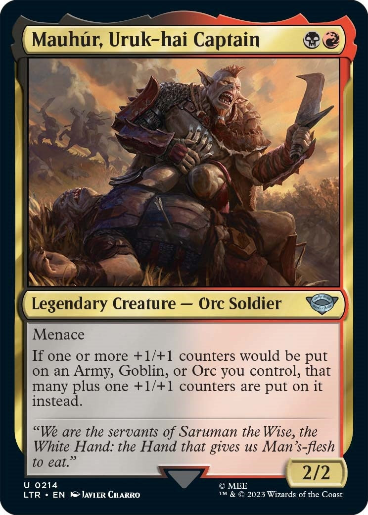Image for Mauhur, Uruk-hai Captain (214) [Universes Beyond: The Lord of the Rings: Tales of Middle-earth] - Magic: The Gathering