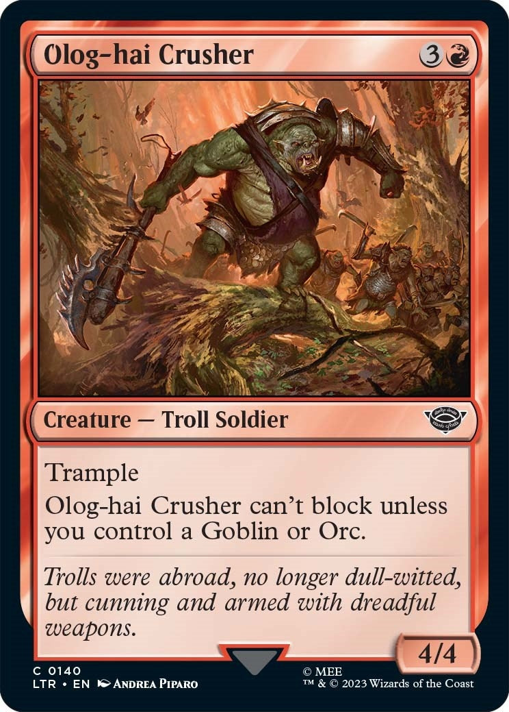 Image for Olog-Hai Crusher (140) [Universes Beyond: The Lord of the Rings: Tales of Middle-earth] - Magic: The Gathering