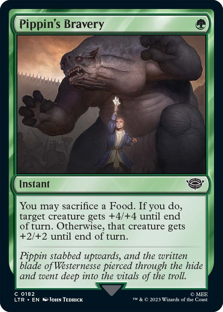 Image for Pippin's Bravery (182) [Universes Beyond: The Lord of the Rings: Tales of Middle-earth] - Magic: The Gathering