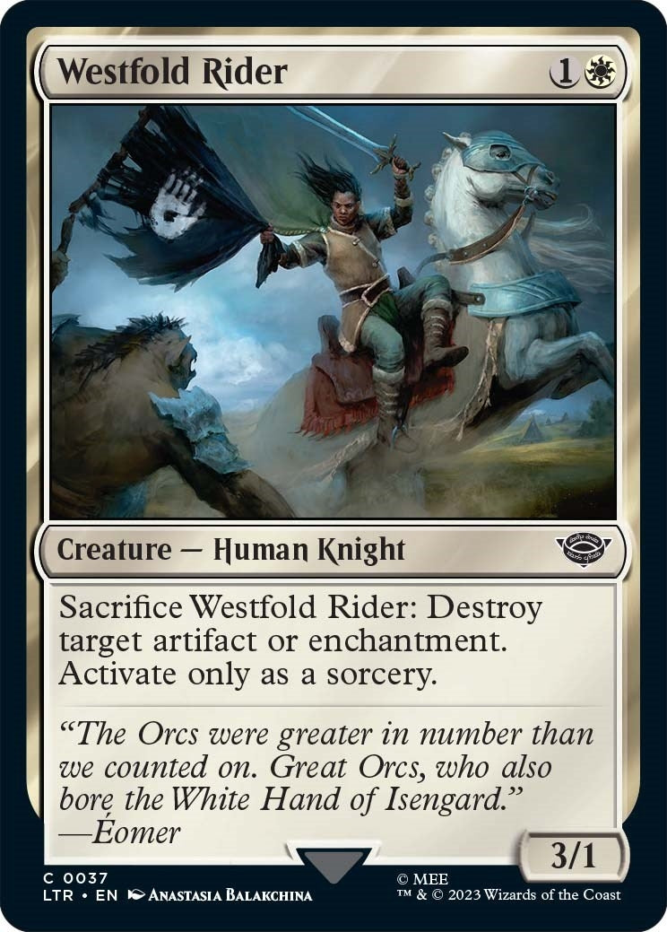 Image for Westfold Rider (37) [Universes Beyond: The Lord of the Rings: Tales of Middle-earth] - Magic: The Gathering