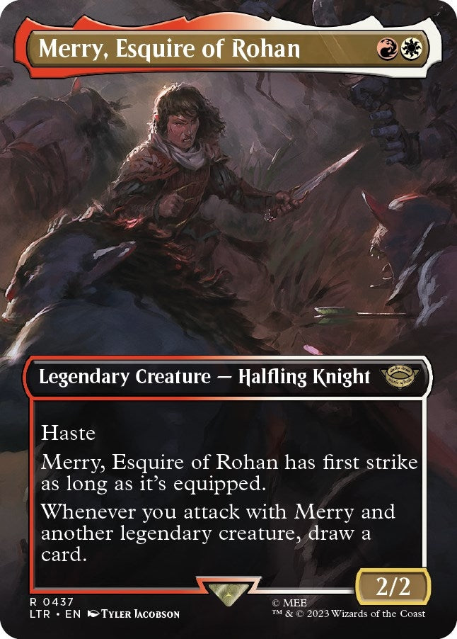 Image for Merry, Esquire of Rohan (Borderless) (437) [Universes Beyond: The Lord of the Rings: Tales of Middle-earth] - Magic: The Gathering