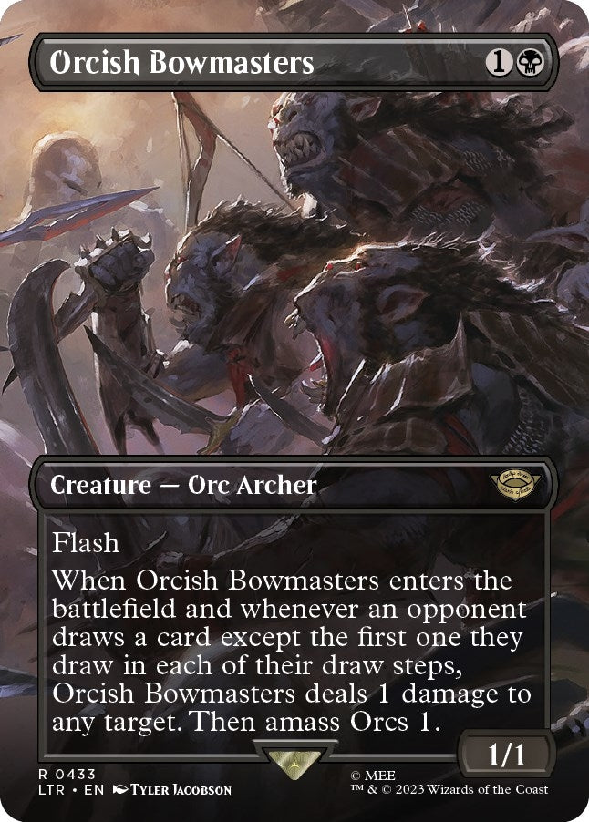 Image for Orcish Bowmasters (Borderless) (433) [Universes Beyond: The Lord of the Rings: Tales of Middle-earth] - Magic: The Gathering