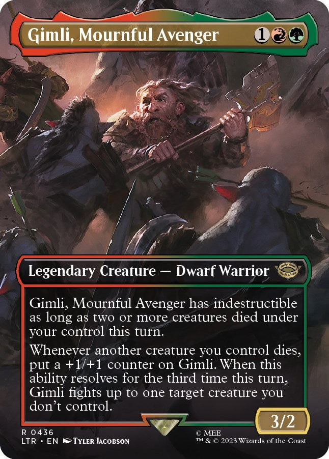 Image for Gimli, Mournful Avenger (Borderless) (436) [Universes Beyond: The Lord of the Rings: Tales of Middle-earth] - Magic: The Gathering