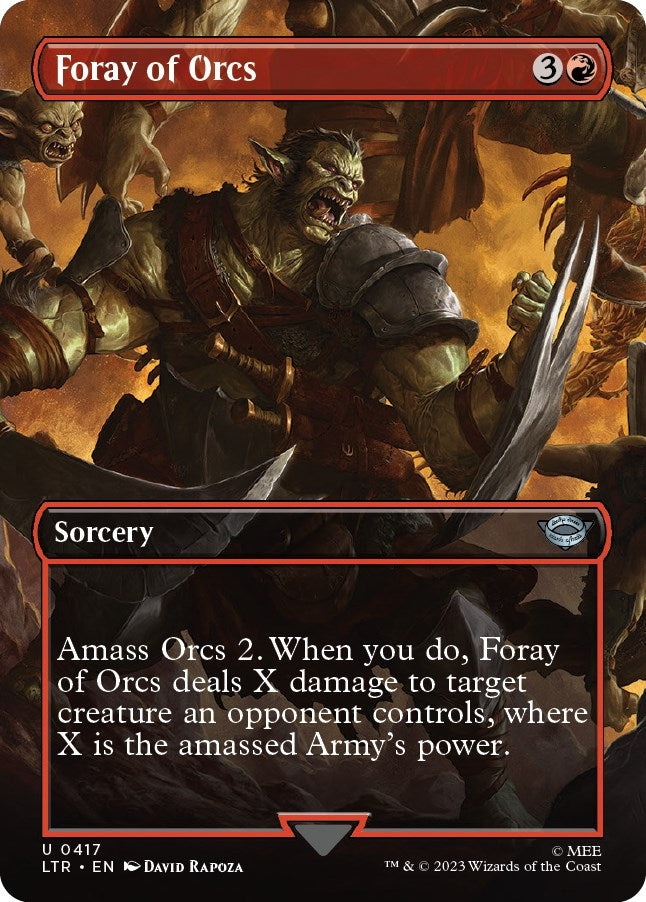 Image for Foray of Orcs (Borderless) (417) [Universes Beyond: The Lord of the Rings: Tales of Middle-earth] - Magic: The Gathering