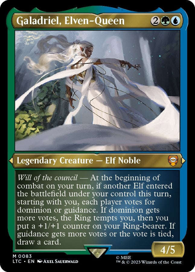 Image for Galadriel, Elven-Queen (Display Commander) - Thick Stock (83) [The Lord of the Rings: Tales of Middle-earth] - Magic: The Gathering