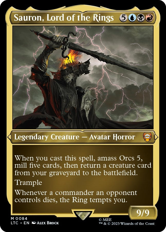Image for Sauron, Lord of the Rings (Display Commander) - Thick Stock (84) [The Lord of the Rings: Tales of Middle-earth] - Magic: The Gathering