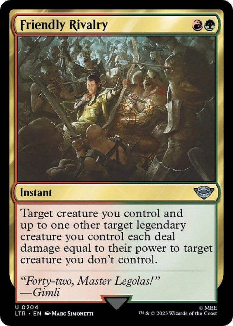 Image for Friendly Rivalry (204) [Universes Beyond: The Lord of the Rings: Tales of Middle-earth] - Magic: The Gathering