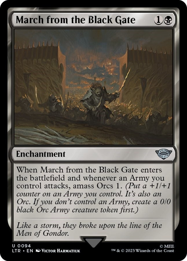 Image for March from the Black Gate (94) [Universes Beyond: The Lord of the Rings: Tales of Middle-earth] - Magic: The Gathering