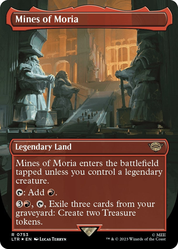 Mines of Moria (Borderless) (Surge Foil) (753) [Universes Beyond: The Lord of the Rings: Tales of Middle-earth]